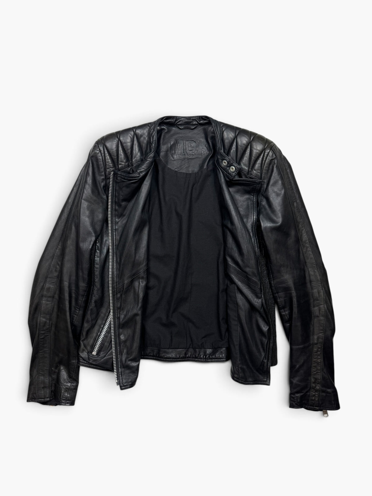 Vintage Multi-Zip Leather Moto Jacket