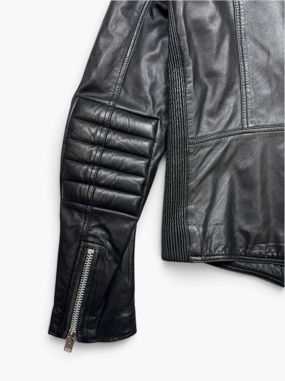 Vintage Multi-Zip Leather Moto Jacket