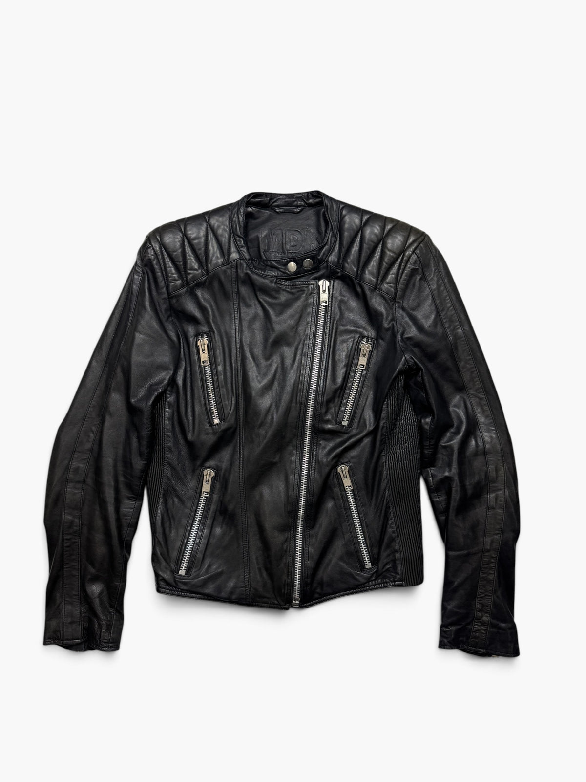 Vintage Multi-Zip Leather Moto Jacket