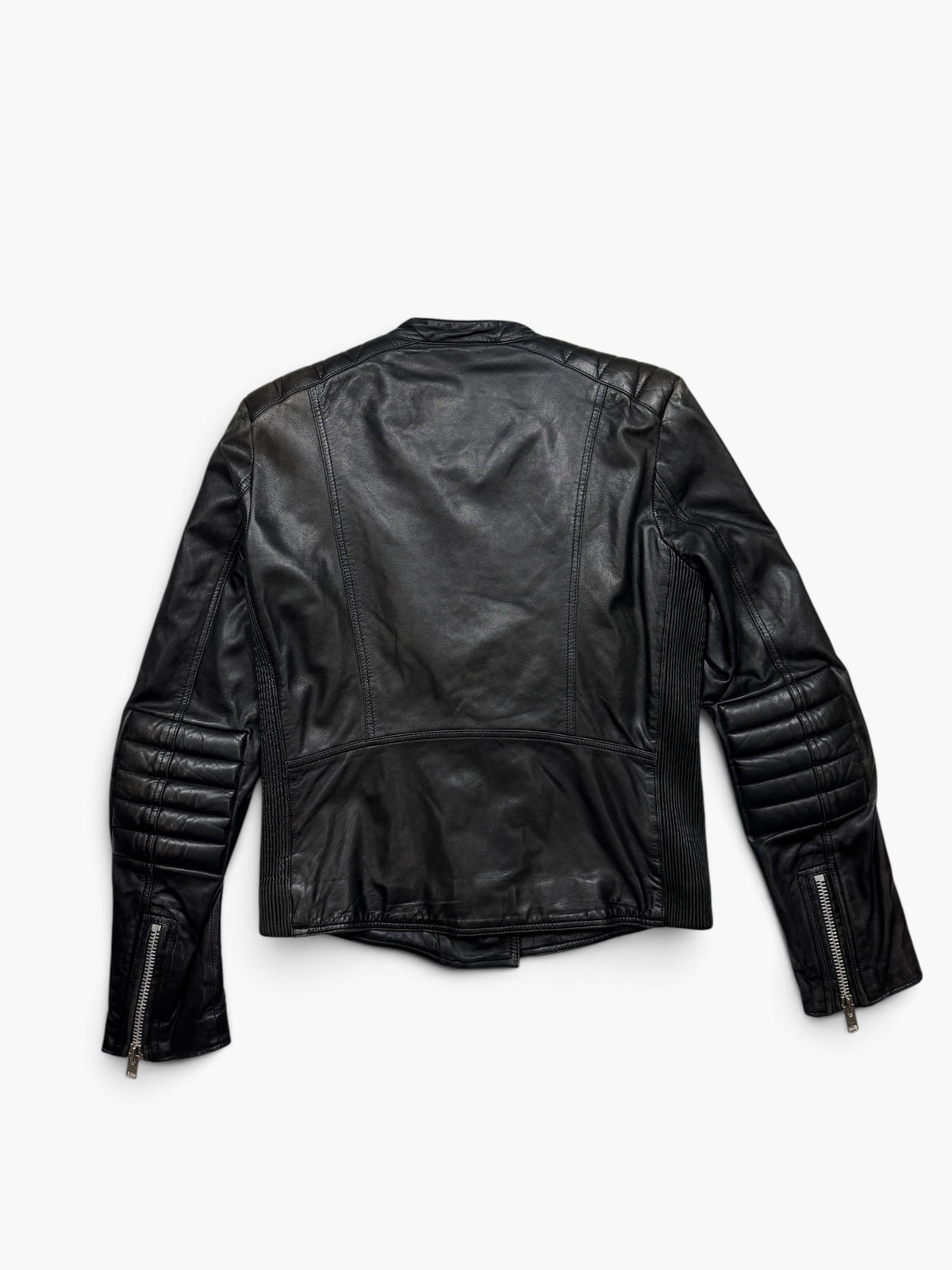 Vintage Multi-Zip Leather Moto Jacket